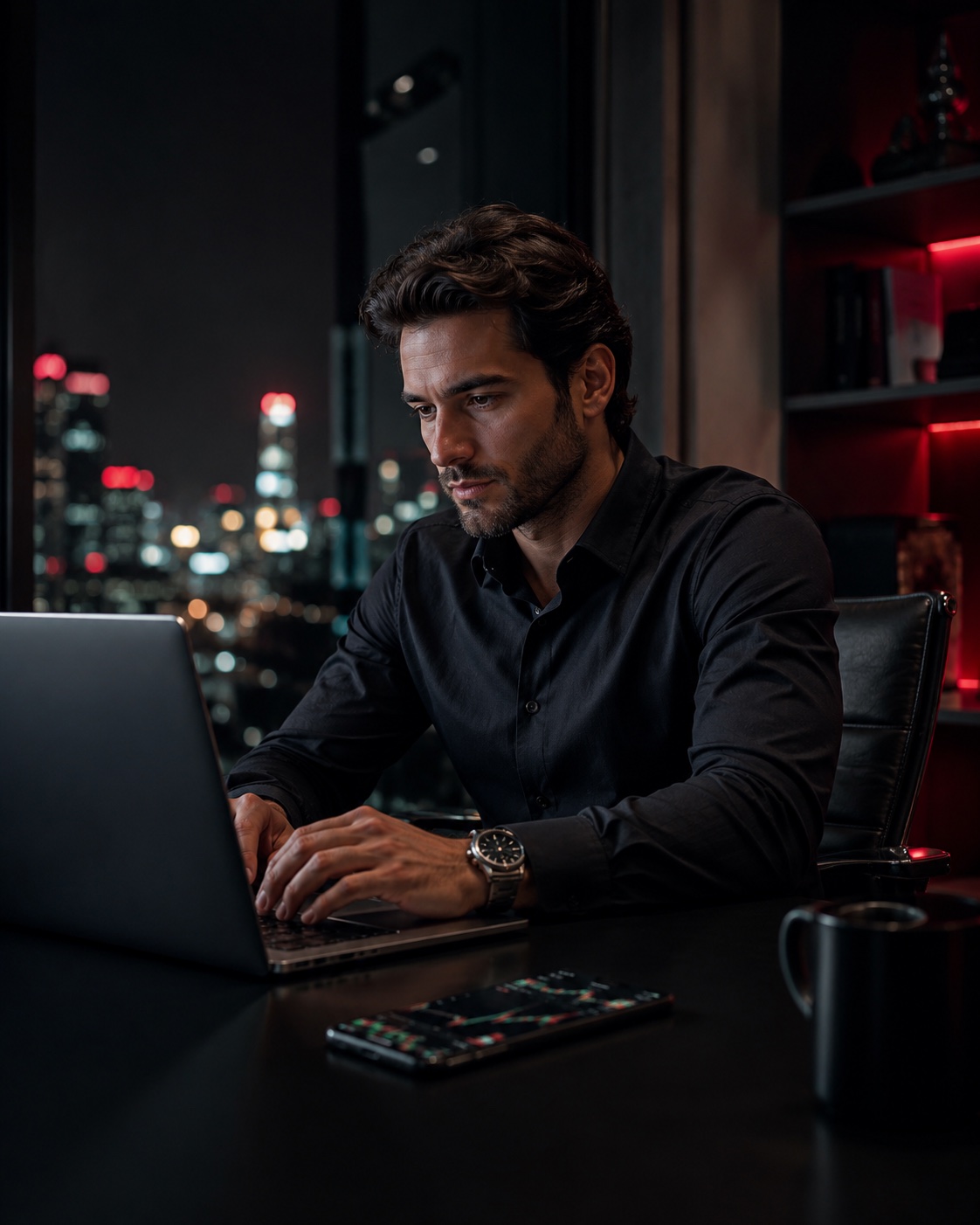 Trader analysing the markets